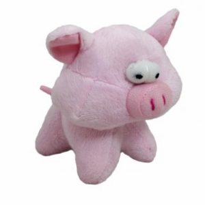 Игрушка для собак "Глазастый свин", с пищалкой (100 г)