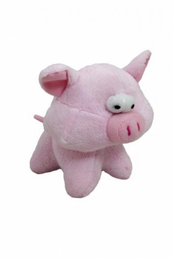 Игрушка для собак "Глазастый свин", с пищалкой (100 г)
