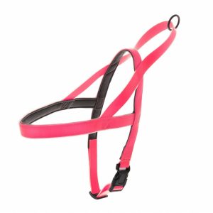 Силиконовая шлейка Soft-touch, розовая (49-67)