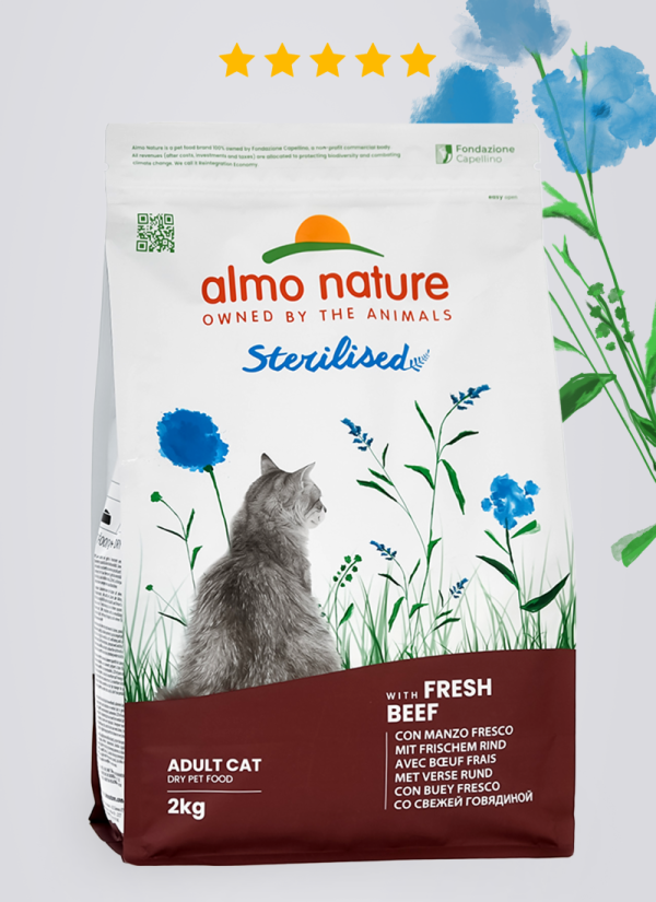 HOLISTIC Сухой корм для стерилизованных кошек со свежей говядиной, Sterilised, Fresh Beef (400 г)
