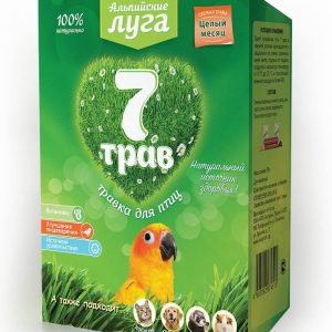 Травка "7 трав"  для птиц (лоток), набор для проращивания (60 г)