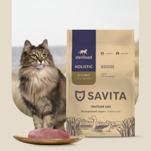 Беззерновой корм для стерилизованных кошек с мясом гуся, GRAIN FREE STERILIZED, Goose, 400 г (400 г)