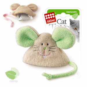 Мышка, игрушка с кошачьей мятой, 8×8 см (20 г)