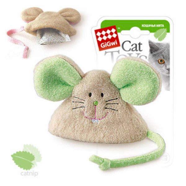 Мышка, игрушка с кошачьей мятой, 8×8 см (20 г)