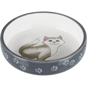 Миска для кошек, 0,3л, 15 см, серый (351 г)