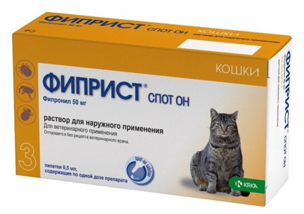Фиприст спот он для кошек 50мг/0,50мл №3 (0.5 мл)