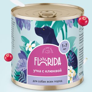 Для собак "Утка с клюквой", 240 г. Влажный корм (400 г)
