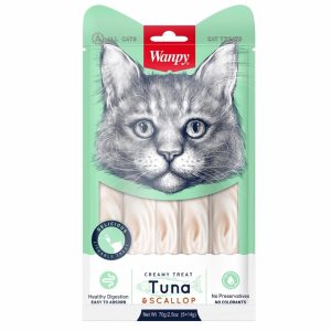 Лакомство для кошек «нежное пюре» из тунца и гребешка (70 г)