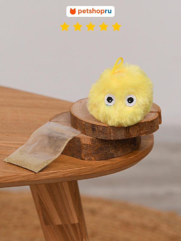 Интерактивная игрушка для кошек, мягкий мячик со звуком (100 г)