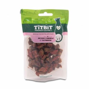 вяленые лакомства: легкое говяжье с таурином для кошек (25 г)