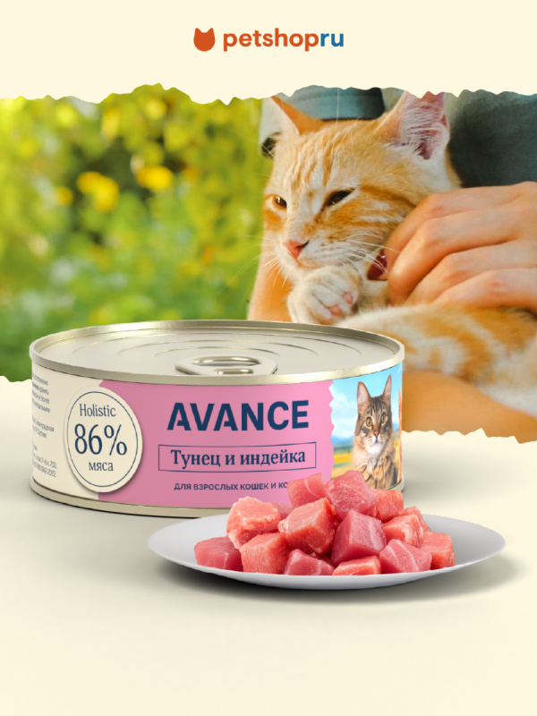 Для кошек и котят с тунцом и индейкой, Natural&Healthy Tuna with Turkey, 100 г, Влажный корм (100 г)