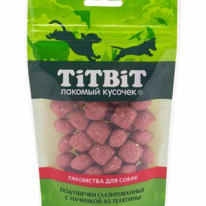 Золотая коллекция Подушечки глазированные с начинкой из телятины для собак (100 г)