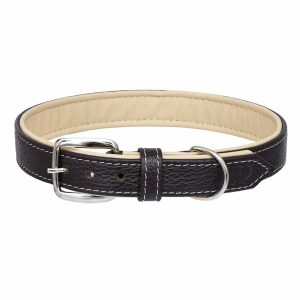 Ошейник Escada из натуральной кожи, черный (L)