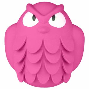 Игрушка "Сова"  для собак, с ароматом бекона, розовая (13 см)
