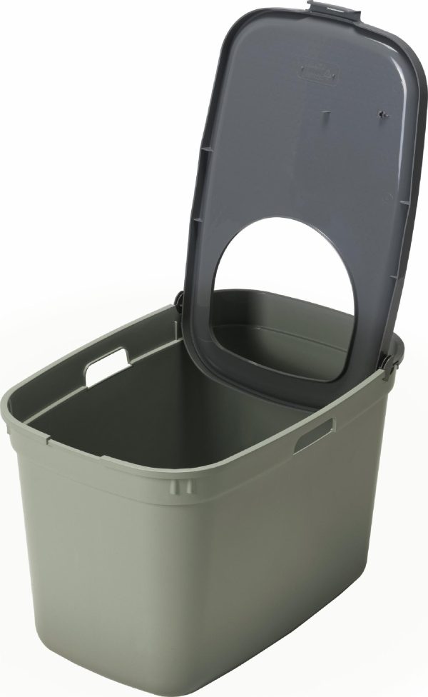 Закрытый туалет для кошек Top Cat RECYCLED, серый, 59x39x38 см (59x39x38 см)