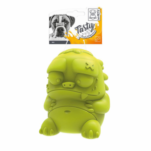 Игрушка для собак ЗОМБИК с дозатором угощений цв.зелёный (150 г)