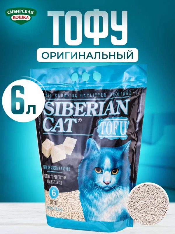 Комкующийся наполнитель Тофу "Оригинальный", 6л (2.8 кг)