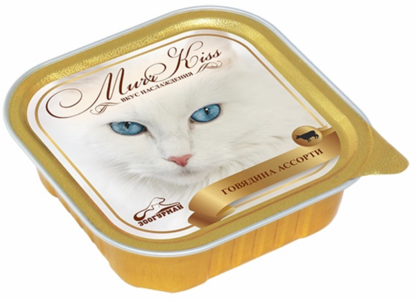 Консервы для кошек "МуррКисс" говядина ассорти (100 г)