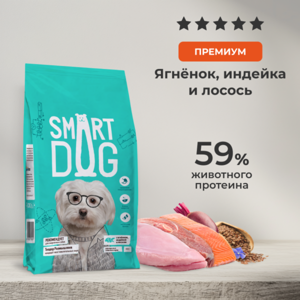 Сухой корм для взрослых собак всех пород с ягненком, лососем и индейкой, ACTIVE, ADULT, Lamb, Salmon and Turkey (18 кг)