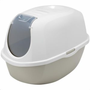 Туалет-домик SmartCat с угольным фильтром, 54х40х41см, теплый серый (Бельгия) (1.2 кг)