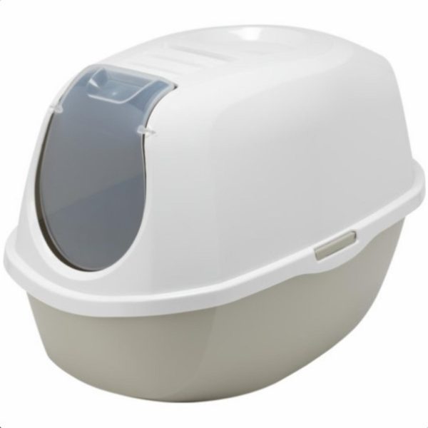 Туалет-домик SmartCat с угольным фильтром, 54х40х41см, теплый серый (Бельгия) (1.2 кг)