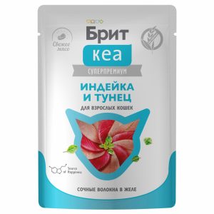 Пауч для взрослых кошек, Индейка и Тунец в желе, 75 г (75 г)