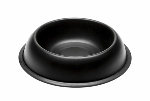 Миска MIRA металлическая, лакированная, черная (900 мл)
