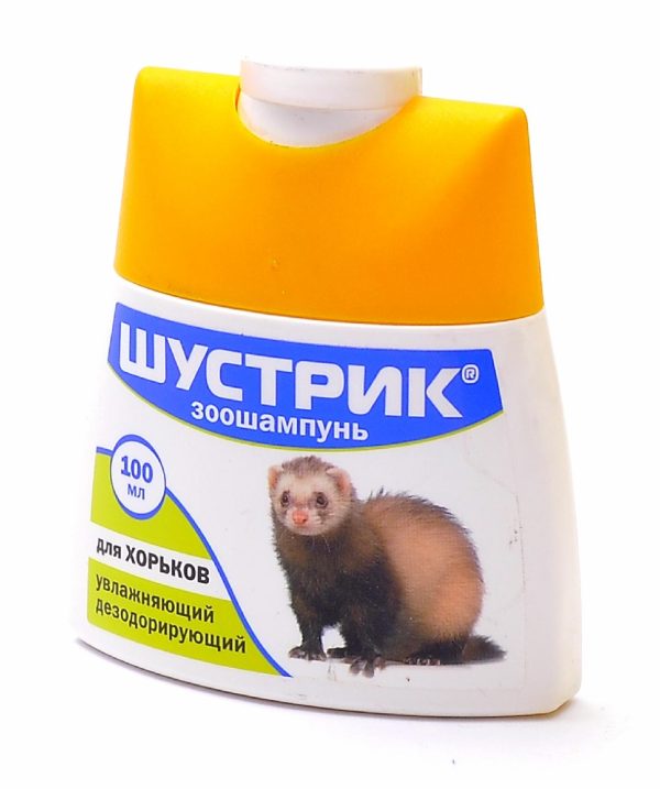 Зоошампунь Шустрик для хорьков, увлажняющий дезодорирующий (100 мл)