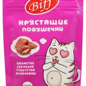 Хрустящие подушечки Biff для кошек с паштетом из баранины (60 г)