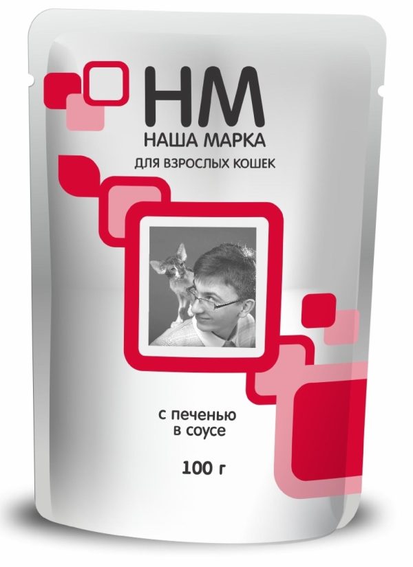 Паучи для кошек, с печенью в соусе (85 г)