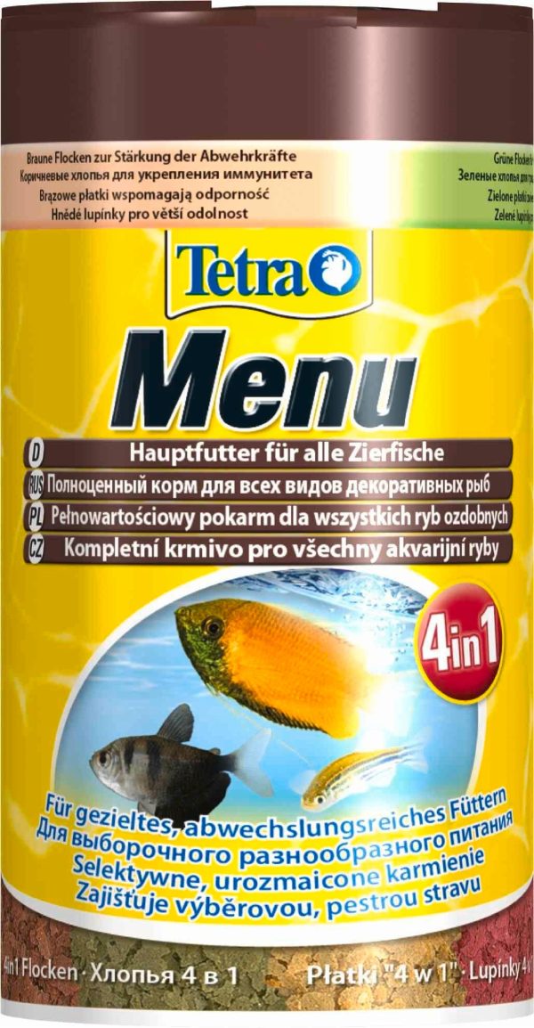 4 вида корма. хлопья TetraMin Menu 4in1 (25 г)