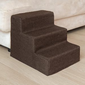 Прикроватная лесенка для животных "Конк", коричневая (34х40х30 см)