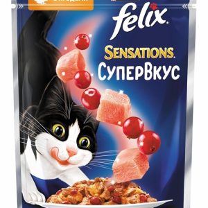 Sensations Супервкус для взрослых кошек, со вкусом индейки и ягод в желе, 1 шт (1 шт)