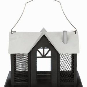 Кормушка уличная Villa, металл, 2 л/26 x 19 x 19 см, чёрный (26x19x19 см)