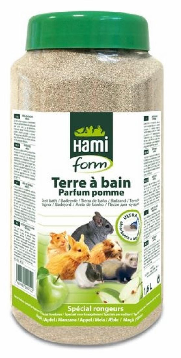 Bio Organic, Песок для купания для всех грызунов  с ароматом яблока (Франция) (1,6 л)