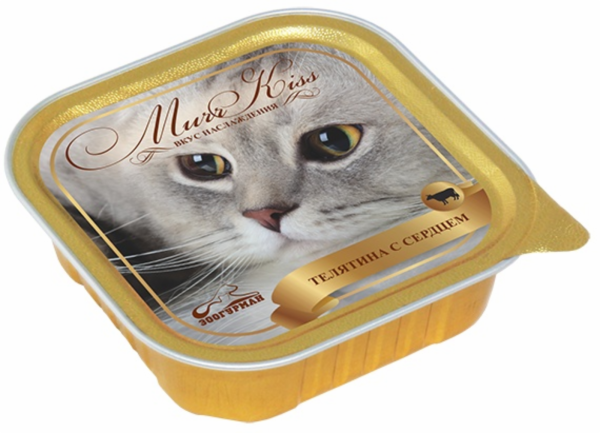 Консервы для кошек "МуррКисс" телятина с сердцем (100 г)