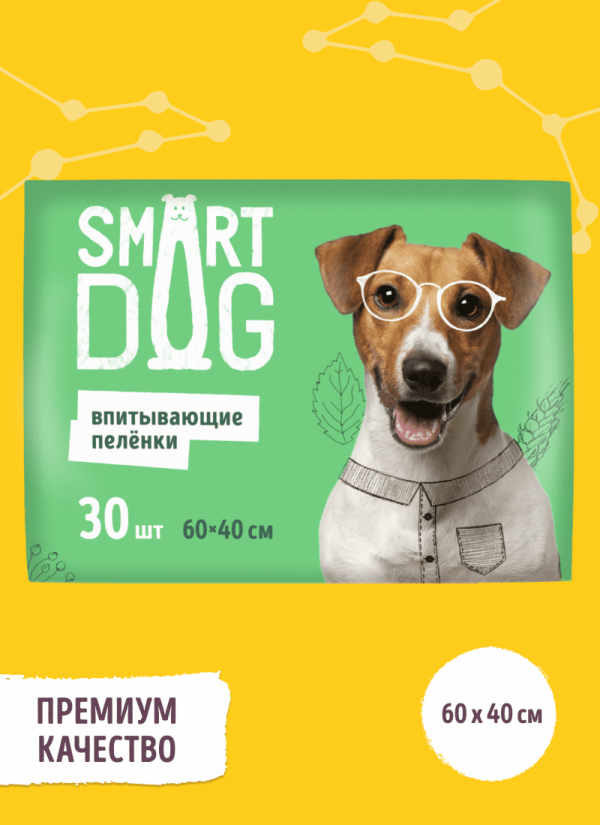 Впитывающие пеленки для собак 60х40 (10 шт)