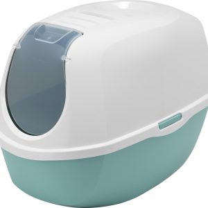 Туалет-домик SmartCat с угольным фильтром, светло-голубой (Бельгия) (54х40х41 см)