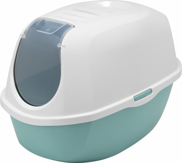 Туалет-домик SmartCat с угольным фильтром, светло-голубой (Бельгия) (54х40х41 см)