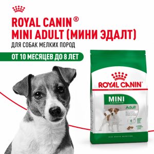 Корм сухой для взрослых собак мелких размеров от 10 месяцев, Mini Adult (800 г)