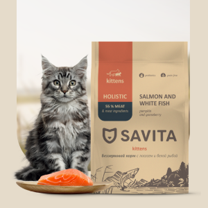 Беззерновой корм для котят с лососем и белой рыбой, GRAIN FREE KITTEN, Salmon & White Fish, 2 кг (2 кг)