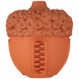 Игрушка "Орех"  для собак, с ароматом сливок, коричневая, с пищалкой (8,5х10 см)