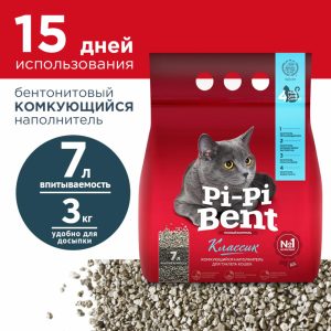 Комкующийся наполнитель "Классик", пакет, 7 л (3 кг)
