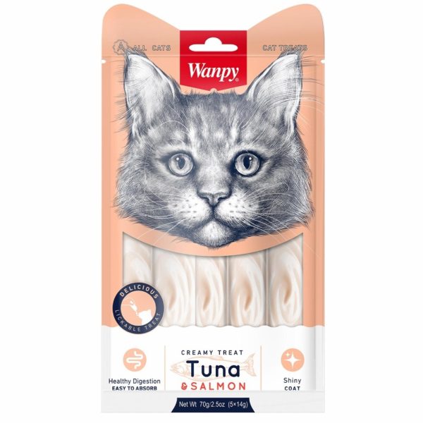 Лакомство для кошек «нежное пюре» из тунца и лосося (70 г)