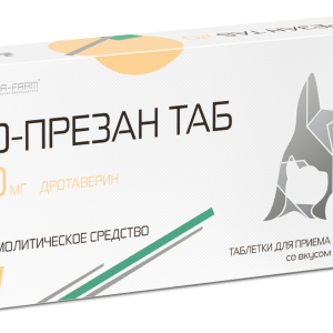 Но-презан ТАБ спазмолитическое средство для кошек и собак 4 мг, 10 таб (600 г)