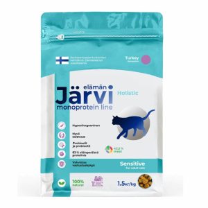 Jarvi сухой монопротеиновый полнорационный корм для кошек с чувствительным пищеварением (1.5 кг)