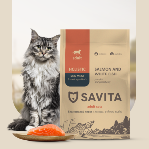 Беззерновой корм для кошек с лососем и белой рыбой, GRAIN FREE ADULT, Salmon & White Fish, 400 г (400 г)