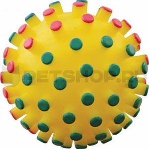 Игрушка для собак"Мяч-мина средняя", винил, 10 см, желтый (110 г)