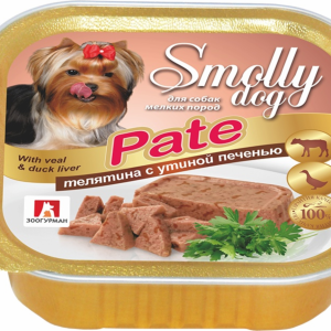 Консервы для собак "Smolly dog"  Телятина с утиной печенью (100 г)