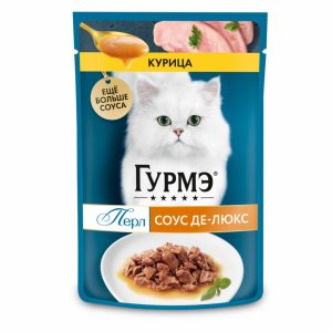 Влажный корм Перл Соус Де-люкс для кошек, с курицей в роскошном соусе, 26 шт (26 шт)